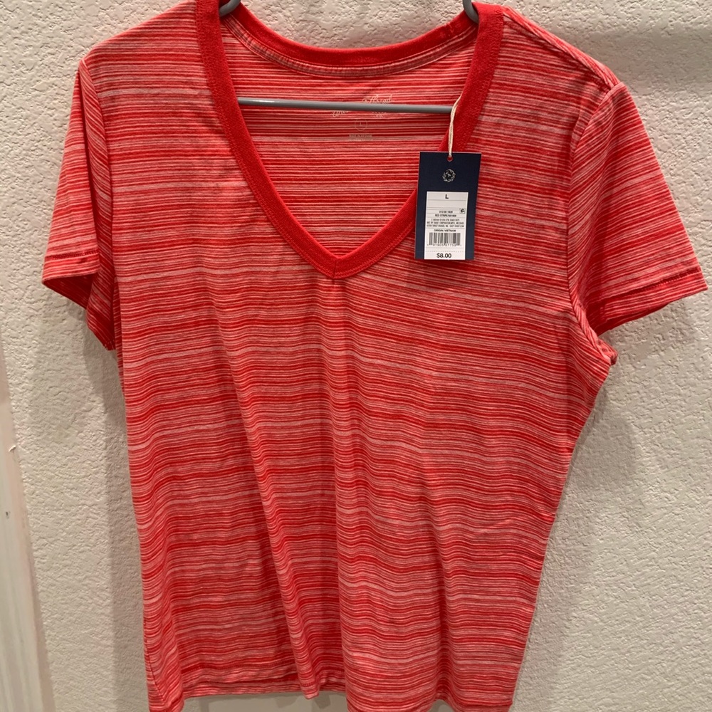 V Neck Cotton Tee